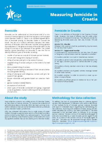 Measuring femicide in Croatia