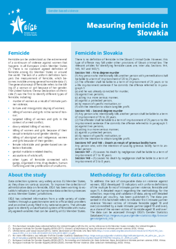 Measuring femicide in Slovakia