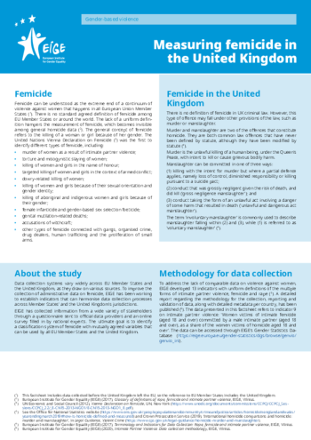 Measuring femicide in the United Kingdom